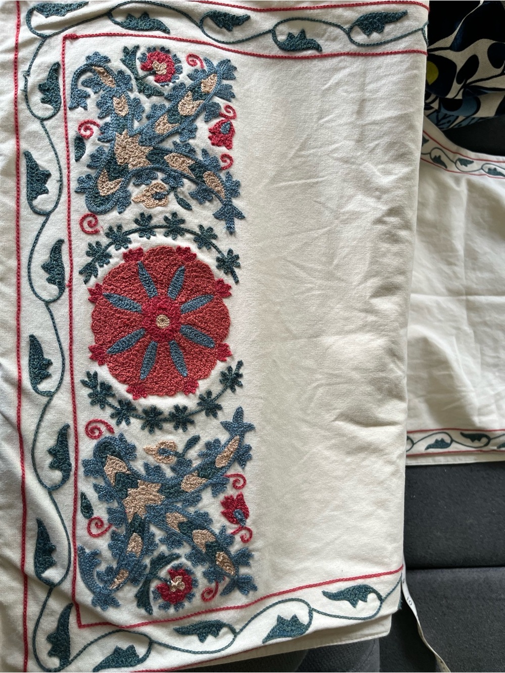 Williams Sonoma Discontinued Pattern Crewelwork Table Runner